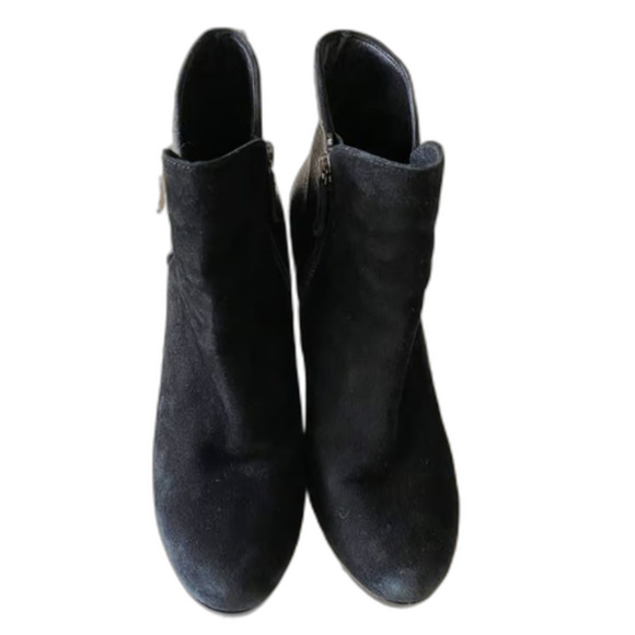 Eileen Fisher Black Lizard Embossed Leather Suede Zip Ankle Boots Sz 8.5 - Picture 10 of 12